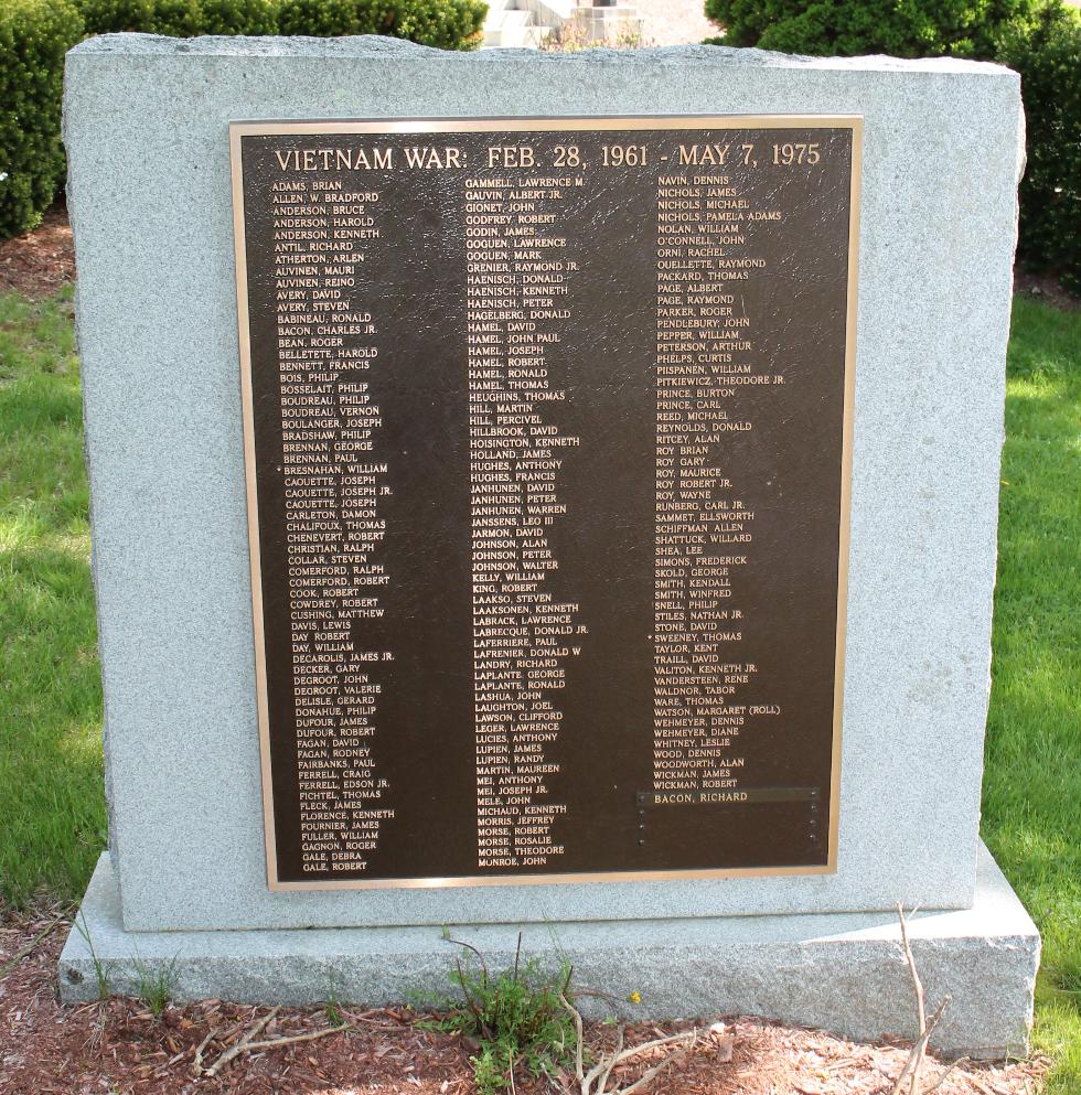 Ashburnham Mass Vietnam War Veterans Memorial