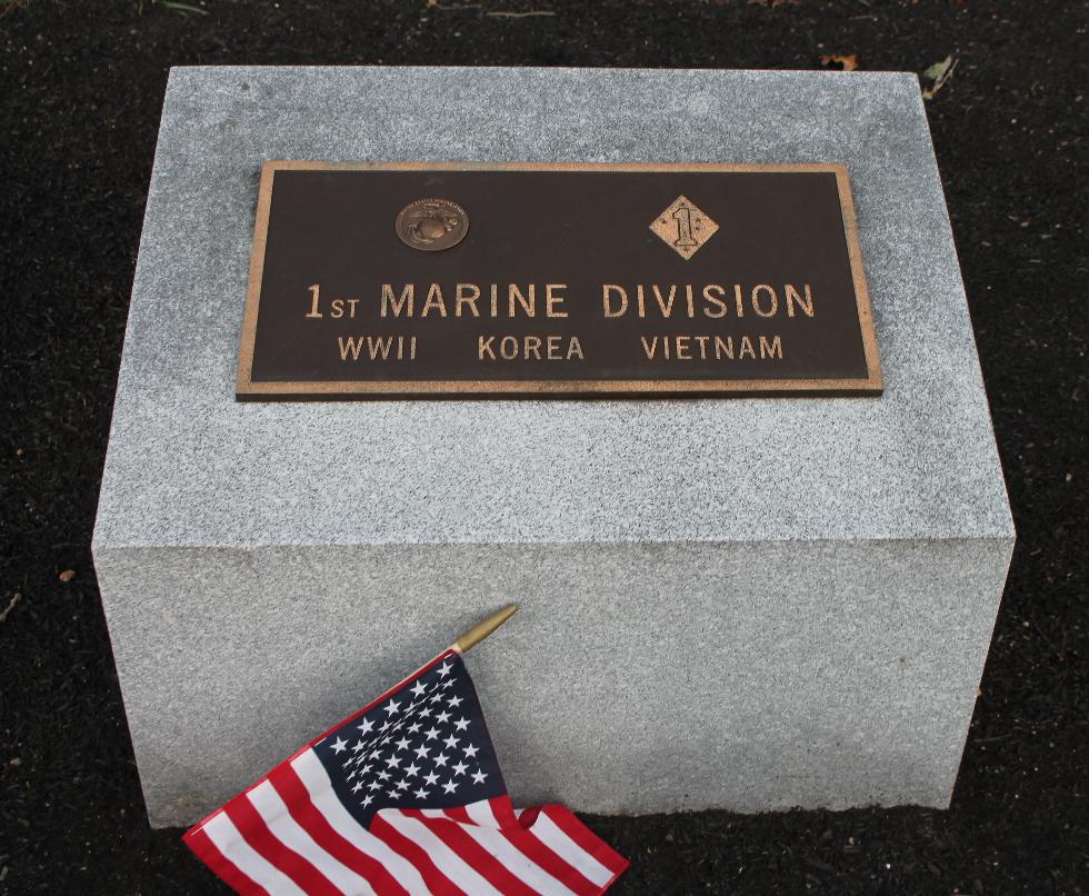 Bourne Mass National Cemetery - 1st Marine Division Memorial