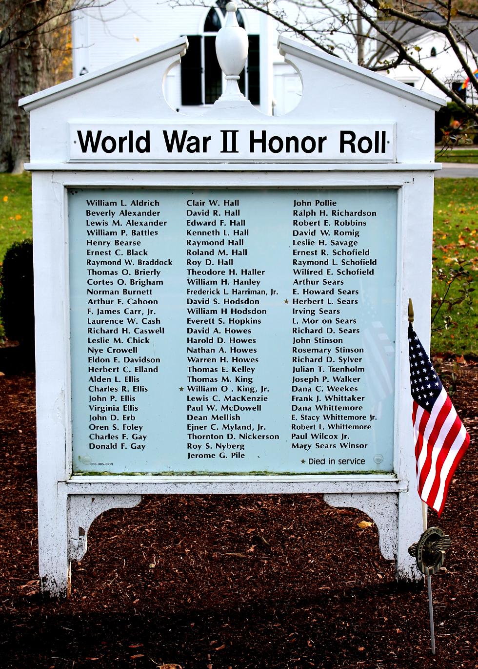 Dennis Massachusetts World War II Veterans Honor Roll