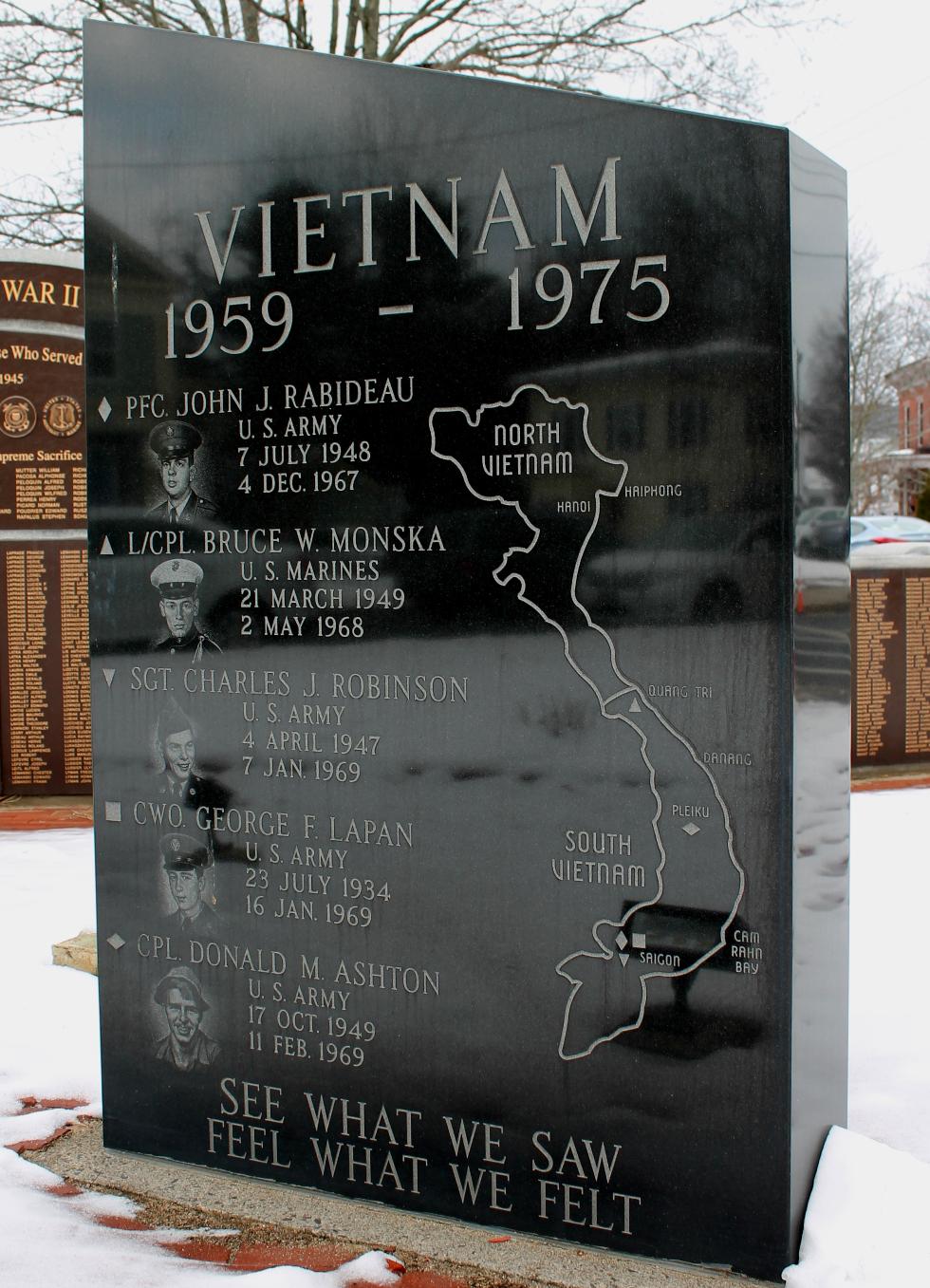 Easthampton Massachusetts Vietnam War Veterans Memorial