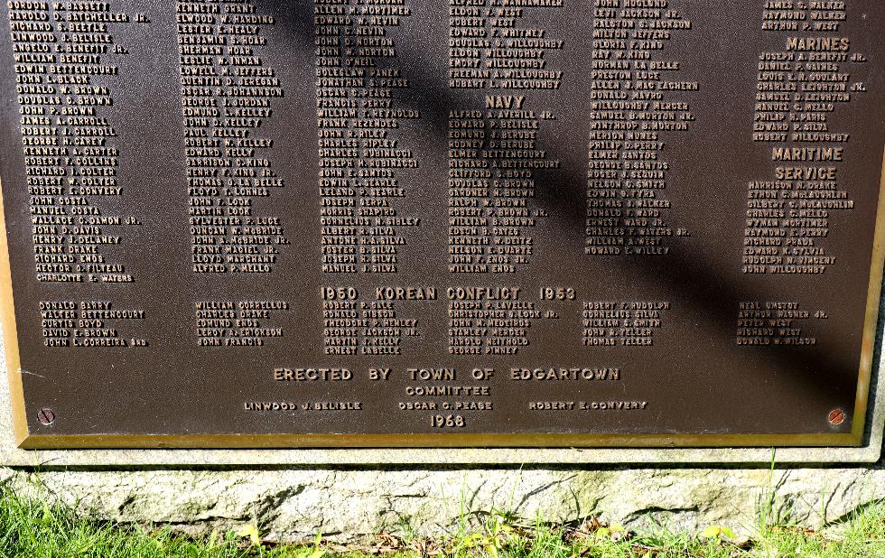 Edgartown Massachusetts World War II Veterans Memorial
