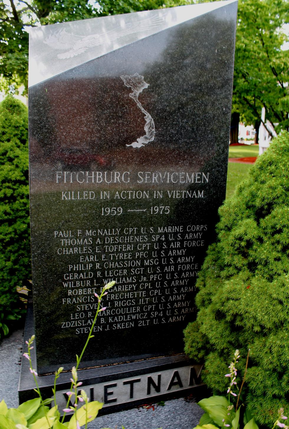 Fitchburg Massachusetts Vietnam War Veterans Memorial