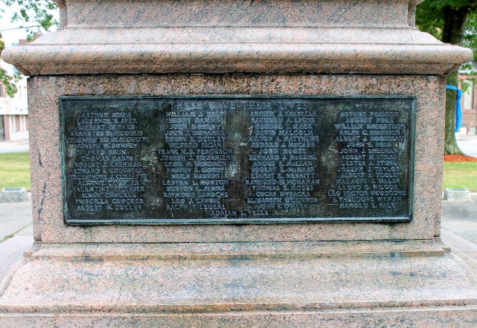 Fitchburg Massachusetts World War I Veterans Memorial