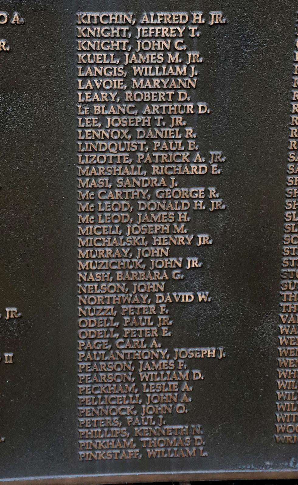 Middleton Massachusetts Vietnam War Veterans Memorial