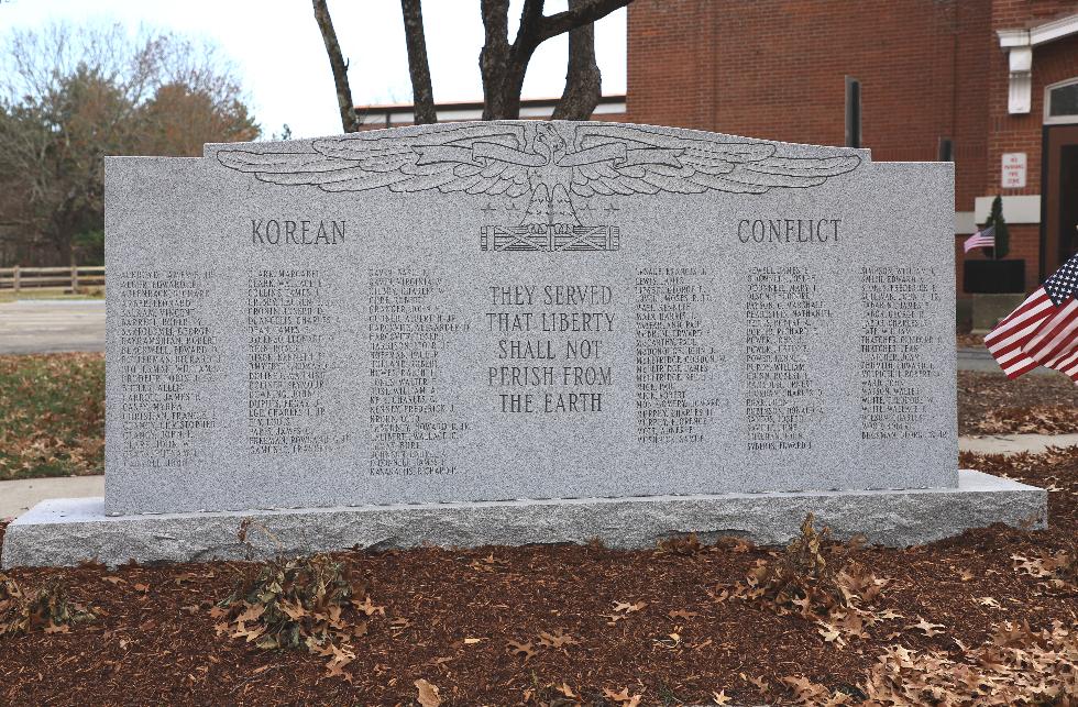 Millis Massachusetts Korean War Veterans Memorial