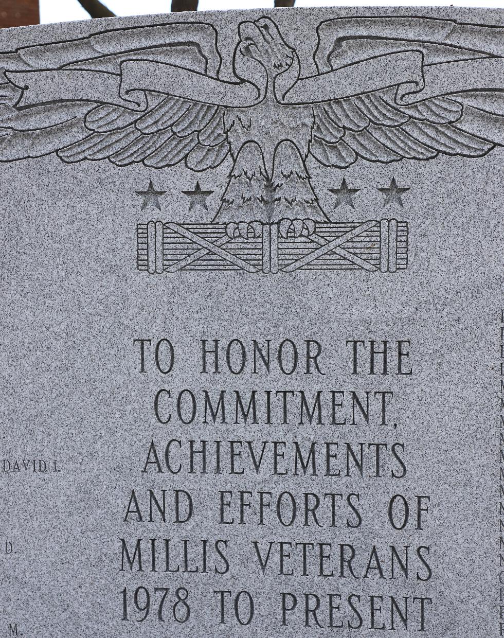 Millis Massachusetts Post 1978 Veterans Memorial
