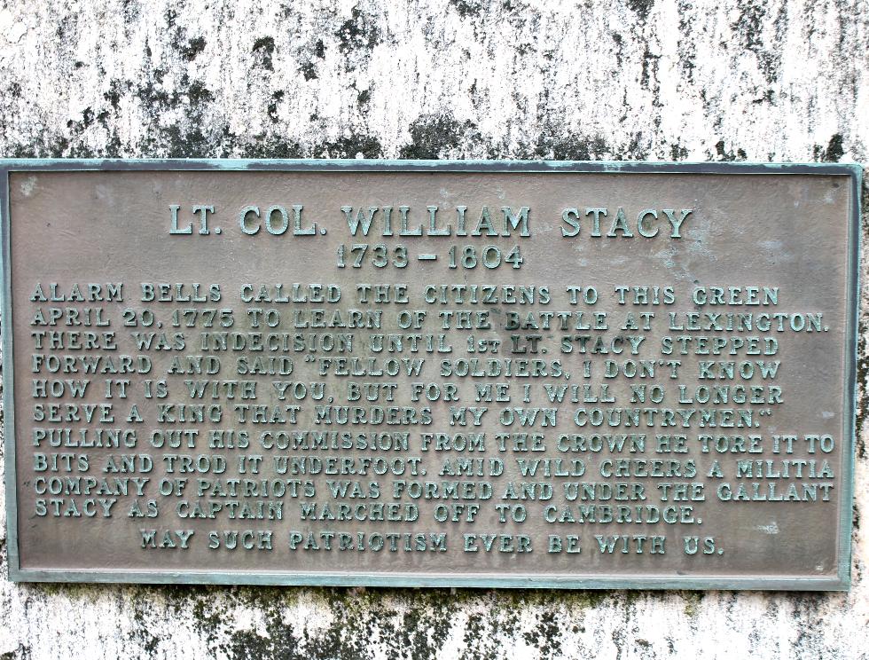 Colonel William Stacy Revolutionary War Memorial - New Salem Massachusetts