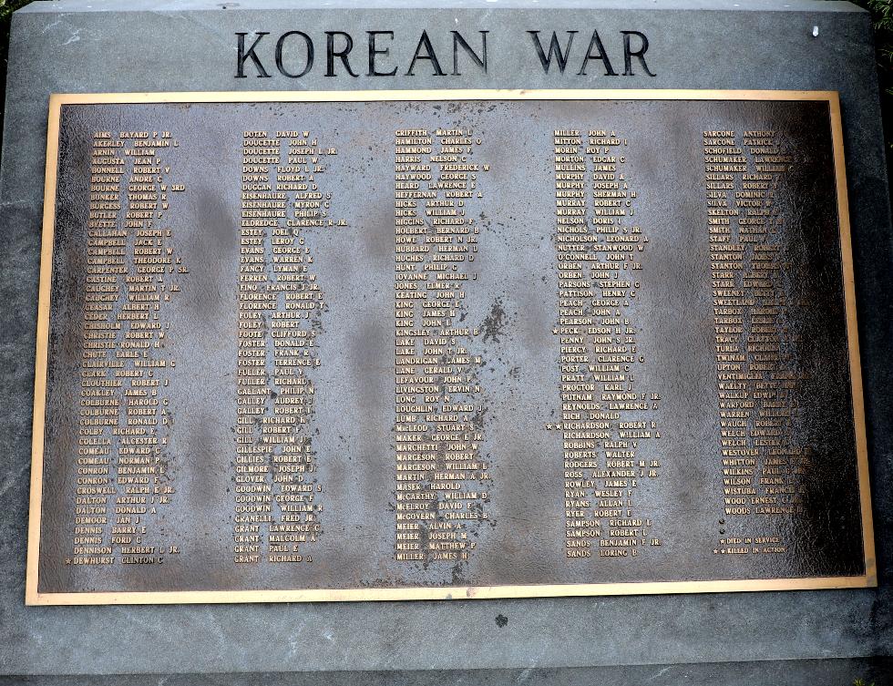North Reading Massachusetts Korean War Veterans Memorial