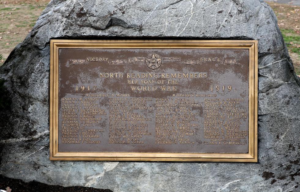 North Reading Massachusetts World War I Veterans Memorial