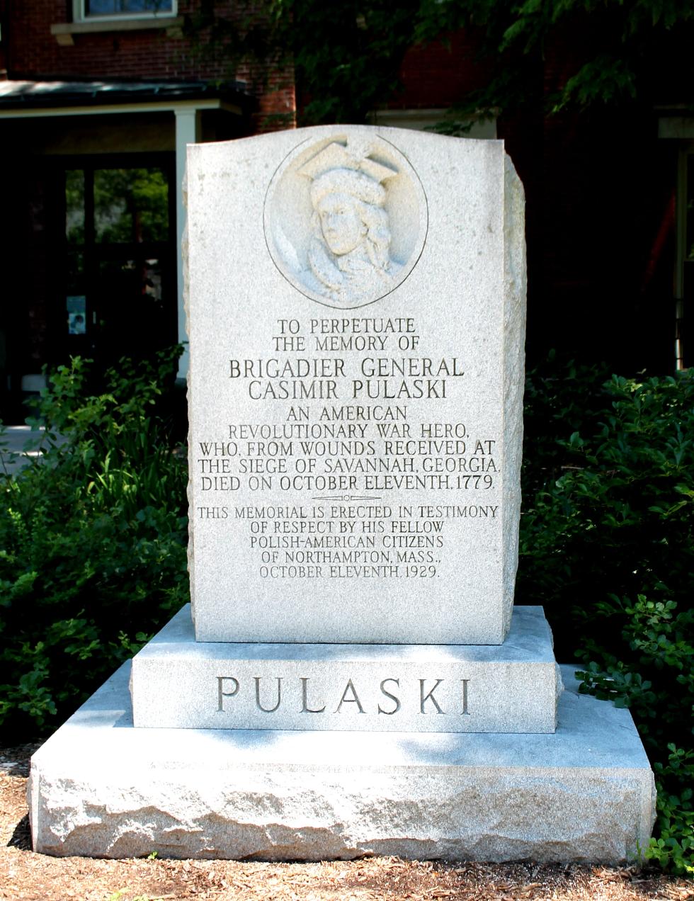 General Casimir Polaski Revolutionary War General Memorial Northampton Mass