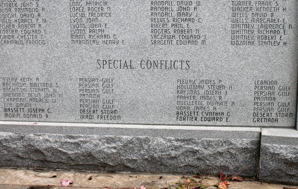 Northfield Massachusetts Special Conflicts Veterans Honor Roll
