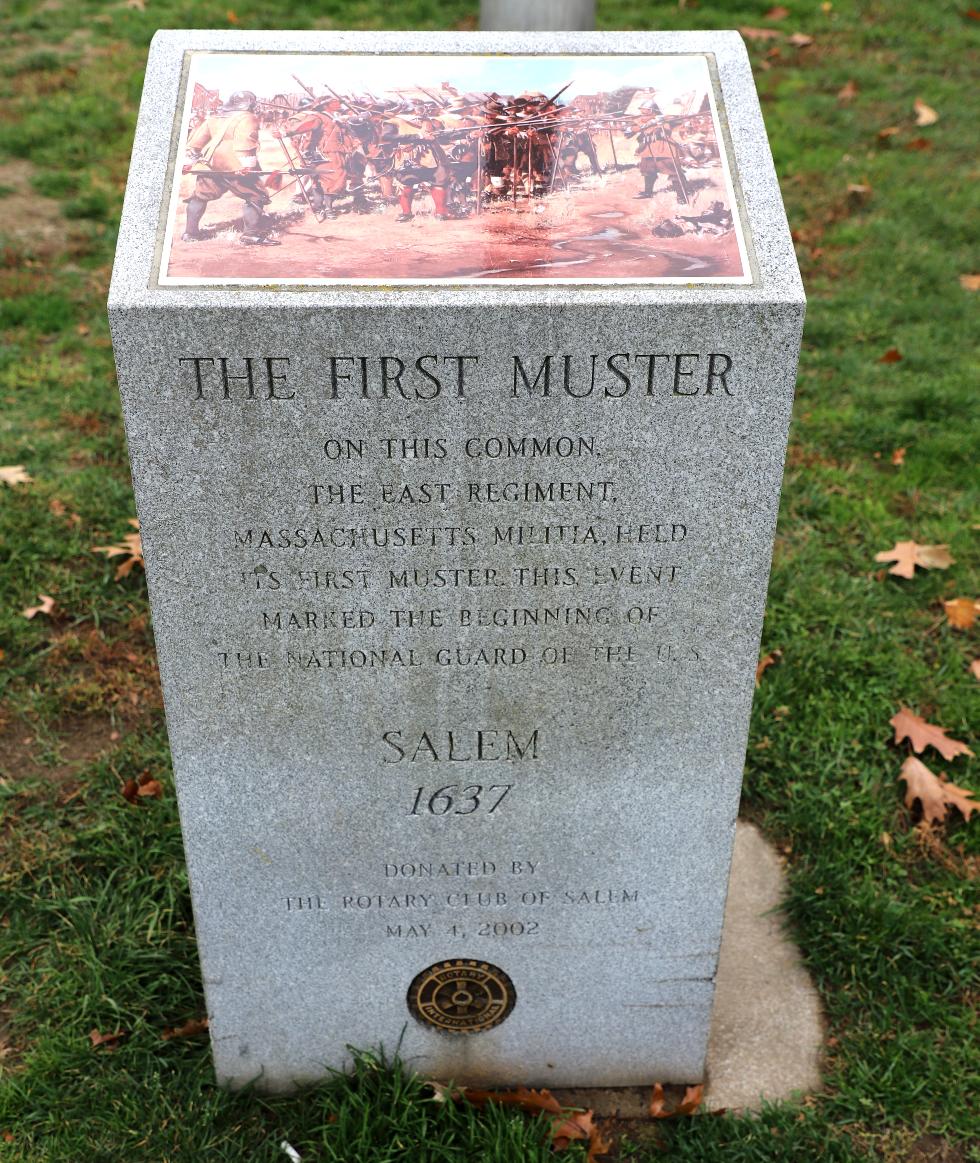Salem Massachusetts First Muster Monument - 1637
