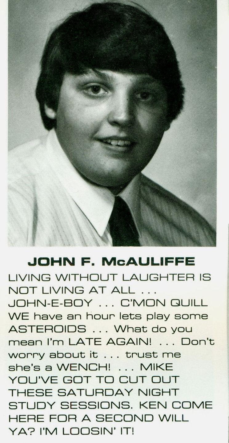 John McAuliffe WITI Yearbook Photo