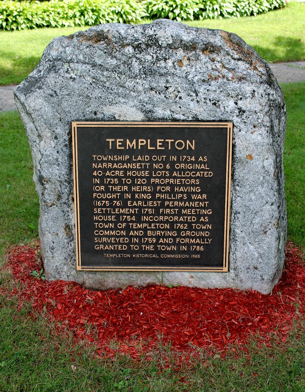 Templeton Massachusetts Township Marker