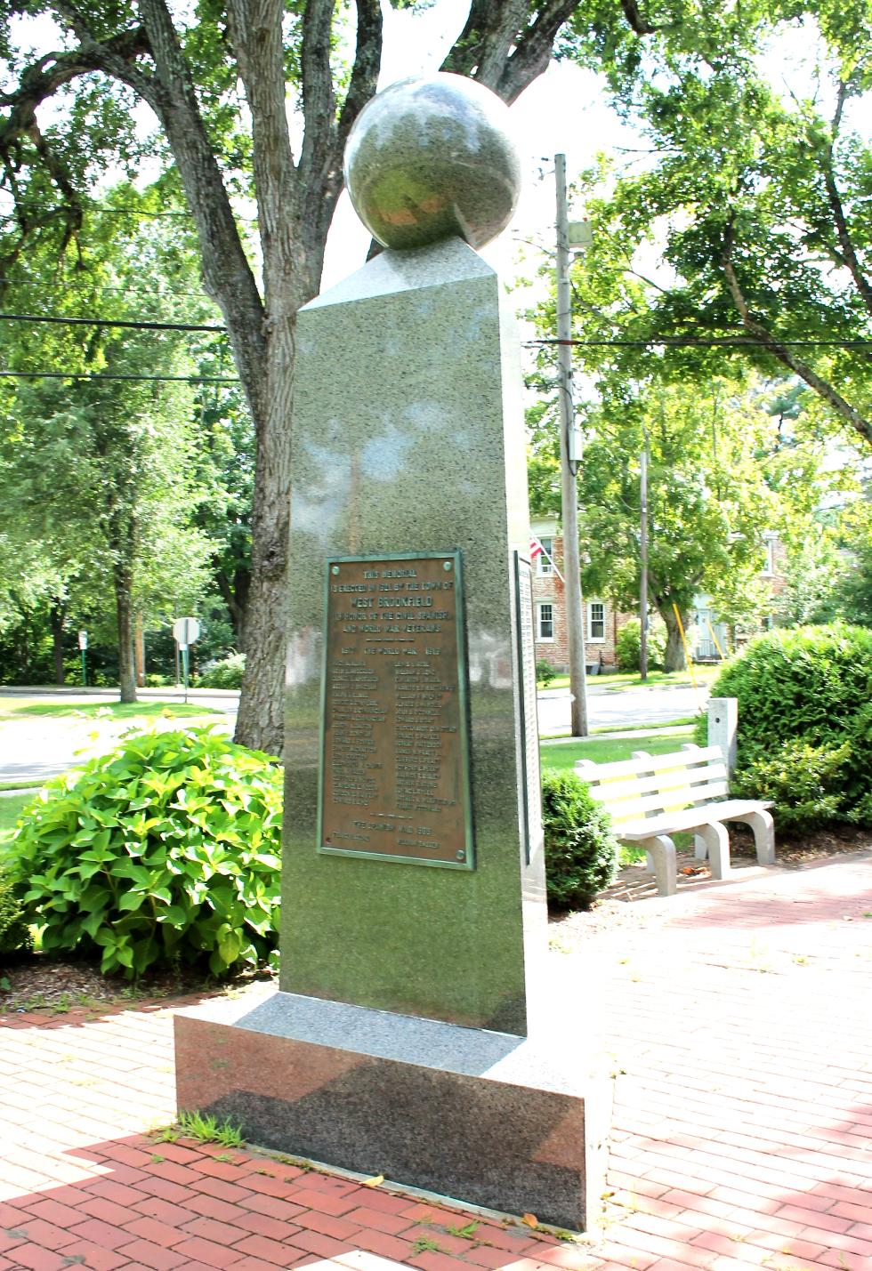 West Brookfield Massachusetts World War I Veterans Memorial