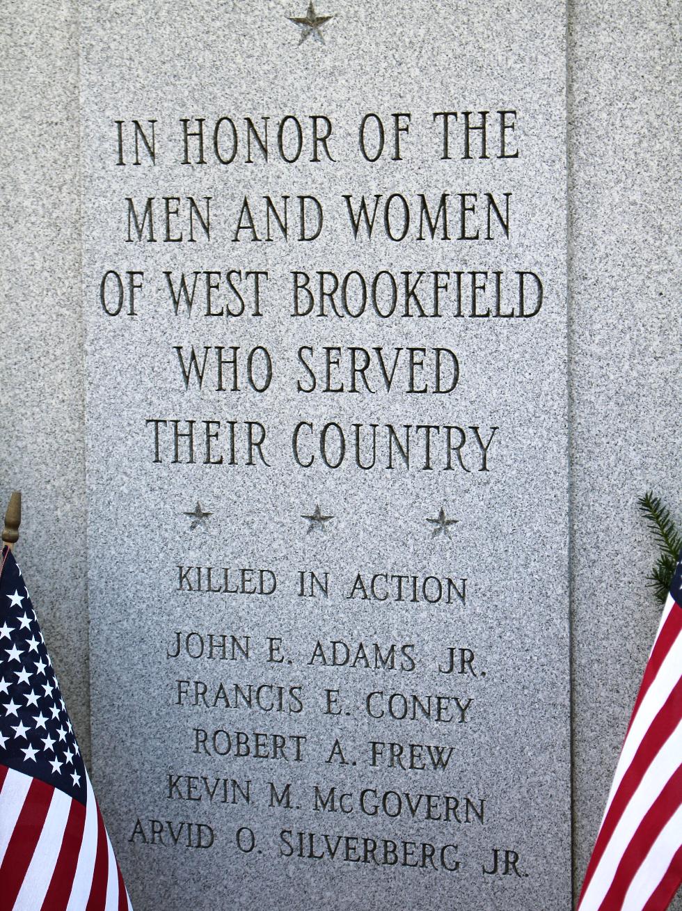 Honering the Men and Women of West Brookfiled Massachusetts who served their Country