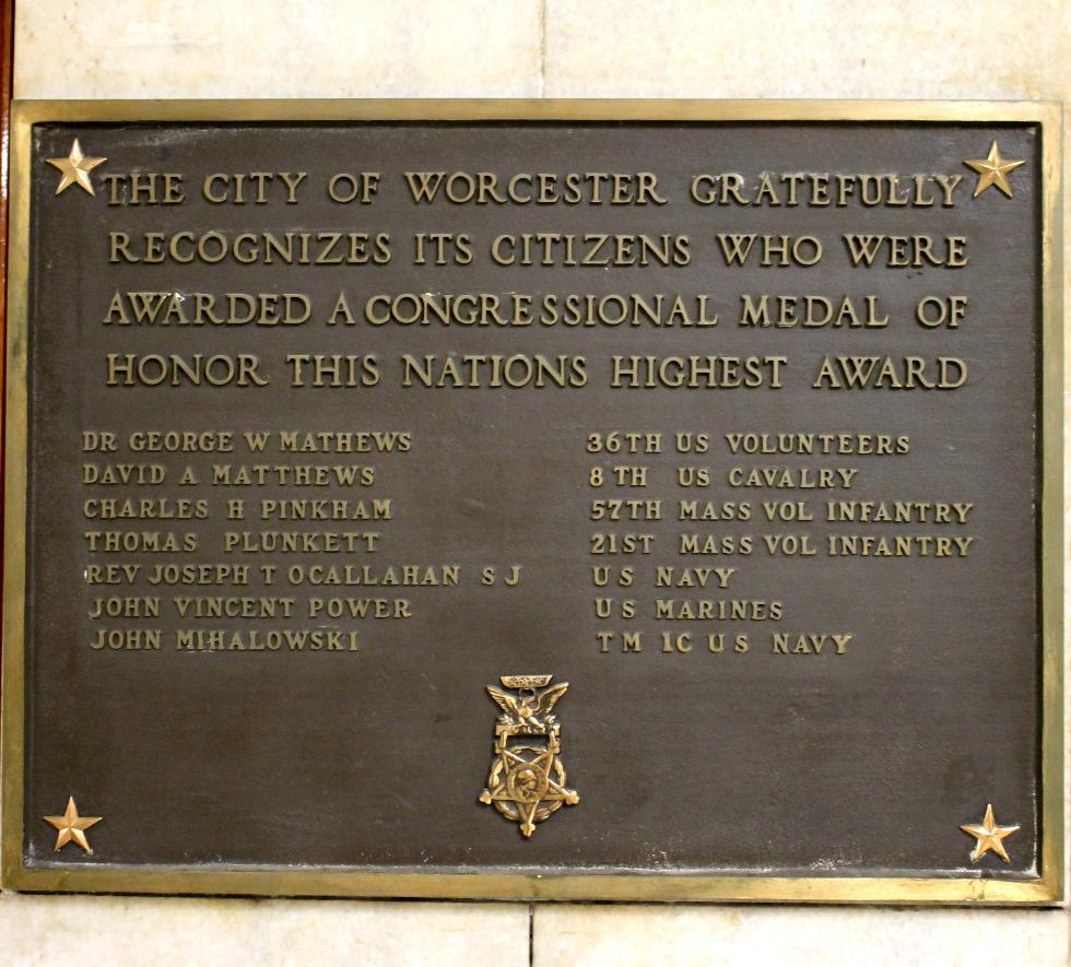 Worcester Massachusetts Congressional Medal of Honor Recipients